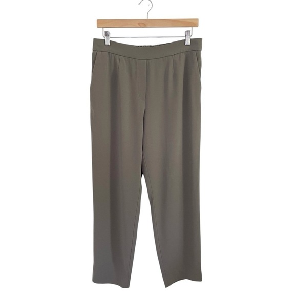 Aritzia Babaton Conan Pant Slim Leg Pull On Ankle Trouser Mossy Stone 12 - Picture 1 of 10